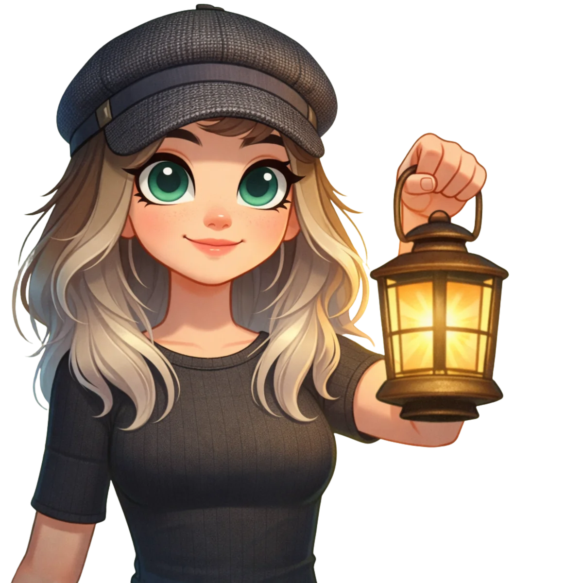 TJ, Dr. B's LifeTuneToon avatar, holding a lantern